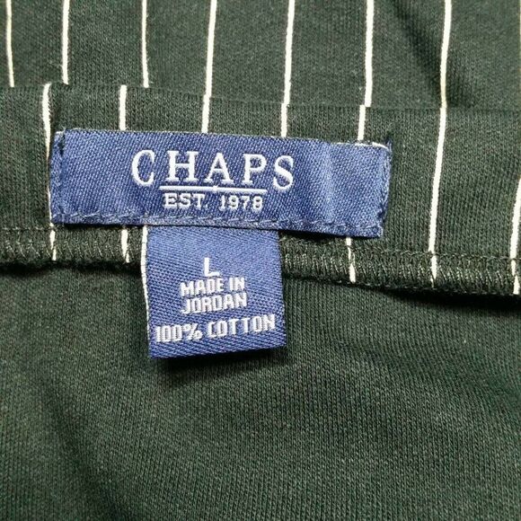 𝅺CHAPS Striped Tiered Ruffled Skirt Black Knee Length Elastic Waistband Large - Picture 6 of 7